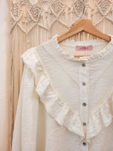 Camisa folhos