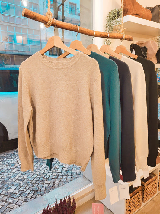 Camisola decote redondo