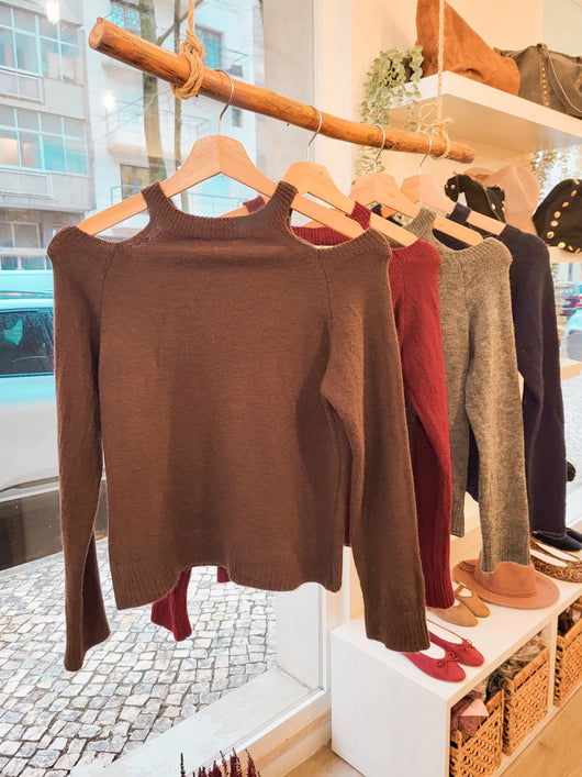 Camisola ombros descobertos