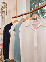 Blusa acetinada