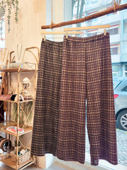 Calças malha quente