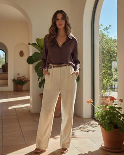 Camisa acetinada